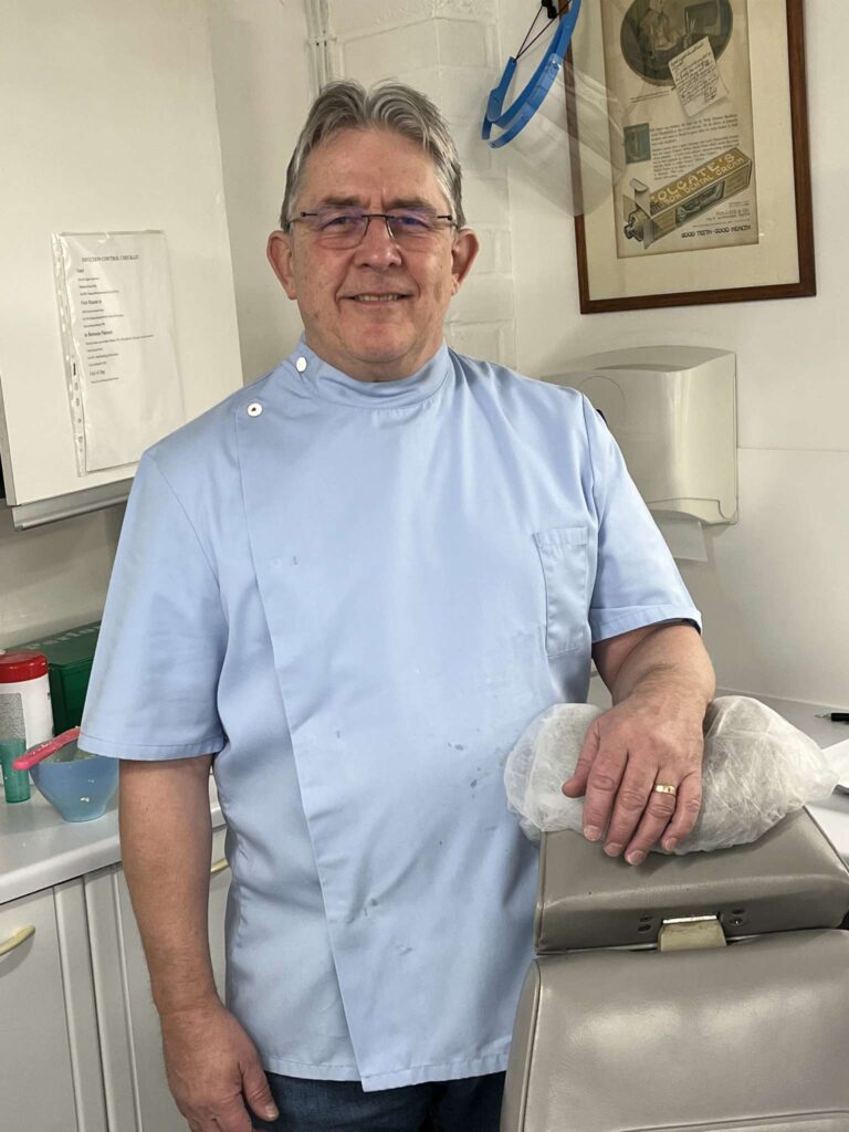 Chris Cowell, clinical dental technician, at the Maidenhead studio